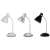 Esperanza ELD113K ALKES E27 Desk Lamp in Black, White, and Silver
