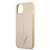 Guess Saffiano Triangle iPhone 13 mini beige case, side view