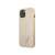 Guess Saffiano Triangle iPhone 13 mini beige case, side view