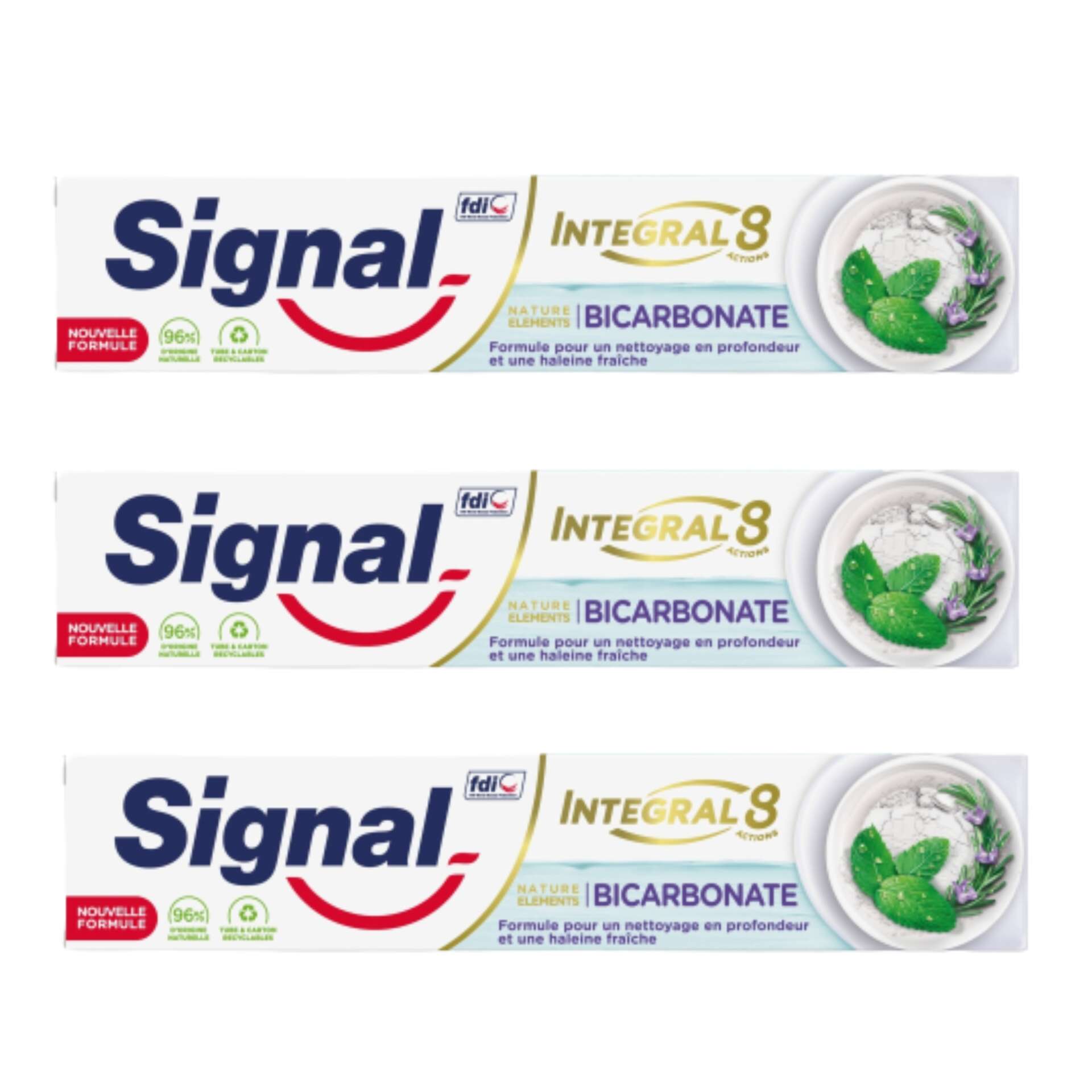 Signal Nature Elements Clean&Fresh Fogkrém 3x75ml