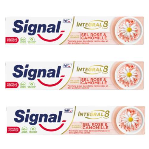 Signal Natural Elements pasta do zębów z solą morską i rumiankiem, 3x75ml, 3-pak