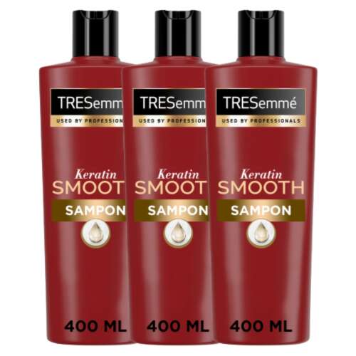 TRESemmé Keratin Smooth šampón na vlasy so sklonom k zamotávaniu 3x400ml