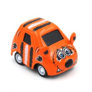 Tigris Orange Pull Back Toy Car - Angled View - Nonbrand Kids's play car