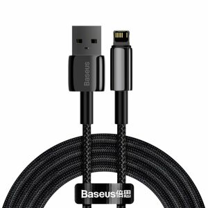 Baseus Tungsten Gold 2m Lightning Kabel - Schwarz - Lightning-Kabel