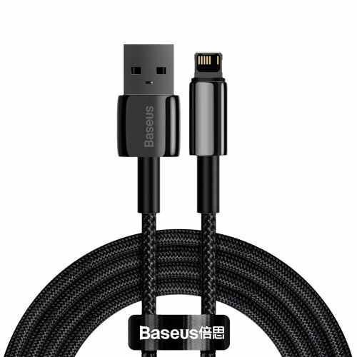 Baseus Tungsten Gold 2m Lightning kábel - Fekete