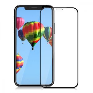 Kalibri Tempered Glass Screen Protector for Apple iPhone XS Max, front, black, 45962.01