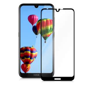 Закалено стъкло за екран Nokia 3.2, предно, черно, марка kalibri - Технически статии и електроника