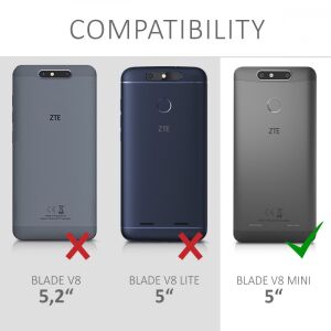 3 védőfóliából álló készlet ZTE Blade V8 Mini készülékhez, Kwmobile, elülső, átlátszó, 45581.1