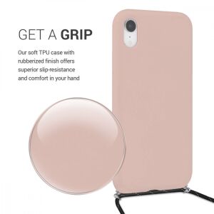 KWmobile iPhone XR pink silicone case with lanyard for comfortable grip - Nonbrand Phone Case