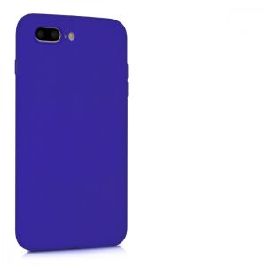 Angled view of KWmobile Dark Blue Silicone Case for iPhone 8 Plus/7 Plus - Nonbrand Phone Case