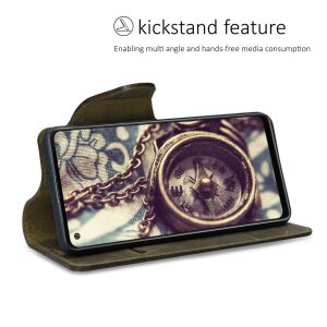 Kalibri brown leather Samsung Galaxy A21s wallet case with kickstand feature - Kalibri Phone Case