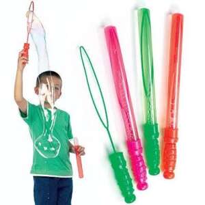 Bubble wand sword, 45cm long, makes large bubbles, fun for kids, 3 colors, green, pink, red - Bubble Blower