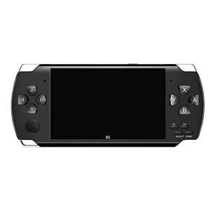 X6 handheld game console, black, front view - Nonbrand Gaming Console
