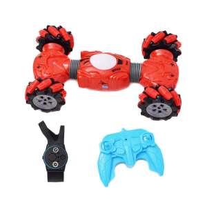 Champions Offroad RC Stunt Car with Gesture Control, red, includes remote control and wristband controller - Remote control vehicle
