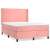 vidaXL rózsaszín bársony ágykeret matraccal, 140x200 cm