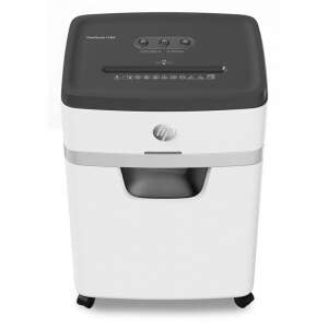 HP OneShred 12MC Aktenvernichter, weiß und grau, mit Rollen, 12 Blatt Kapazität - Aktenvernichter