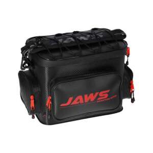 Jaws Signature Series Eva táska, fekete horgász táska piros betétekkel - Pergető táska