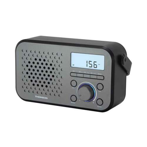 Thomson RT300 Tragbares Digitalradio, Schwarz-Silber