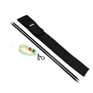 Sonik Stanz Distance Sticks Slim távolságmérő, 12 láb, 3.6 m, fekete, mérőszalaggal, 4 színes jelölővel, hordtáskában - Sonik