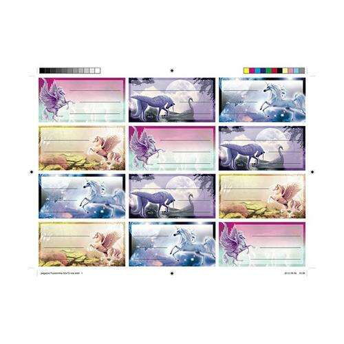 12 db-os öntapadós egyszarvú címke füzetekhez