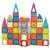 Magnetic building blocks castle, 77 pieces, colorful, translucent, magnetic, for kids, educational toy