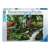 Ravensburger 2000 piece jigsaw puzzle box, parrots in a jungle waterfall setting