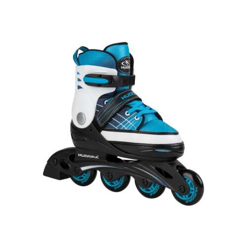 HUDORA verstellbare Inline-Skates für Kinder, blau-weiß, Größe 30-33