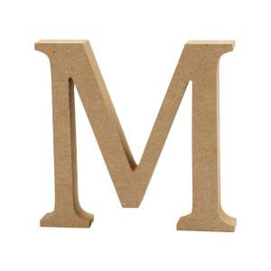 Holzbuchstabe M, 13 cm hoch, 2 cm dick, MDF, für Basteln, Dekorationen und DIY-Projekte - Holzbeschriftungen & Dekoelemente
