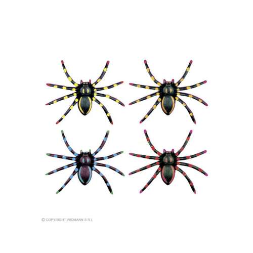 Neon Pókok - Dekoráció - 7,5 cm - 1 db