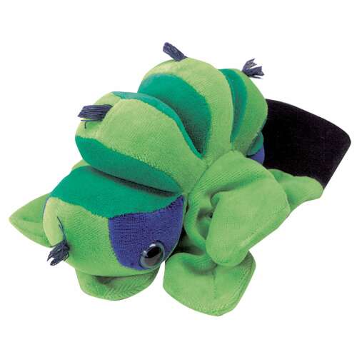 Green caterpillar hand puppet for kids