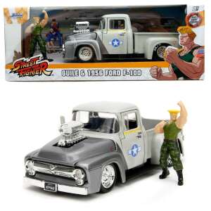 Jada Toys Street Fighter Guile & 1956 Ford F-100 model samochodu w skali 1:24 z figurką Guile, w pudełku - Jada Toys Model, makieta