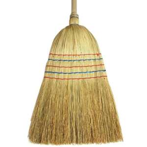 Háztartási seprű fa nyéllel és természetes sörtékkel - Kültéri seprű