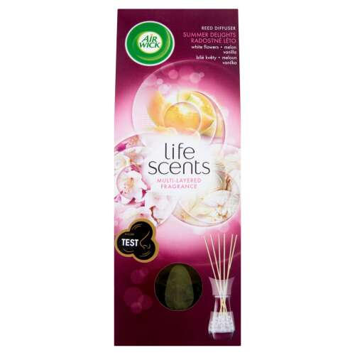 Air Wick Life Scents Letné radosti Difuzér s prútikmi, biele kvety, melón, ľalia, vanilka, 30ml