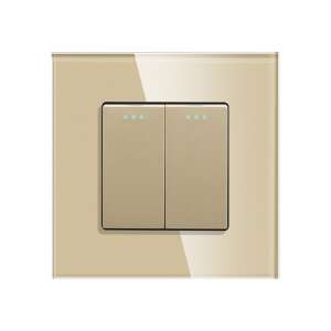 LUXION Dupla Mechanikus Alternatív Váltó Kapcsoló Üvegkerettel