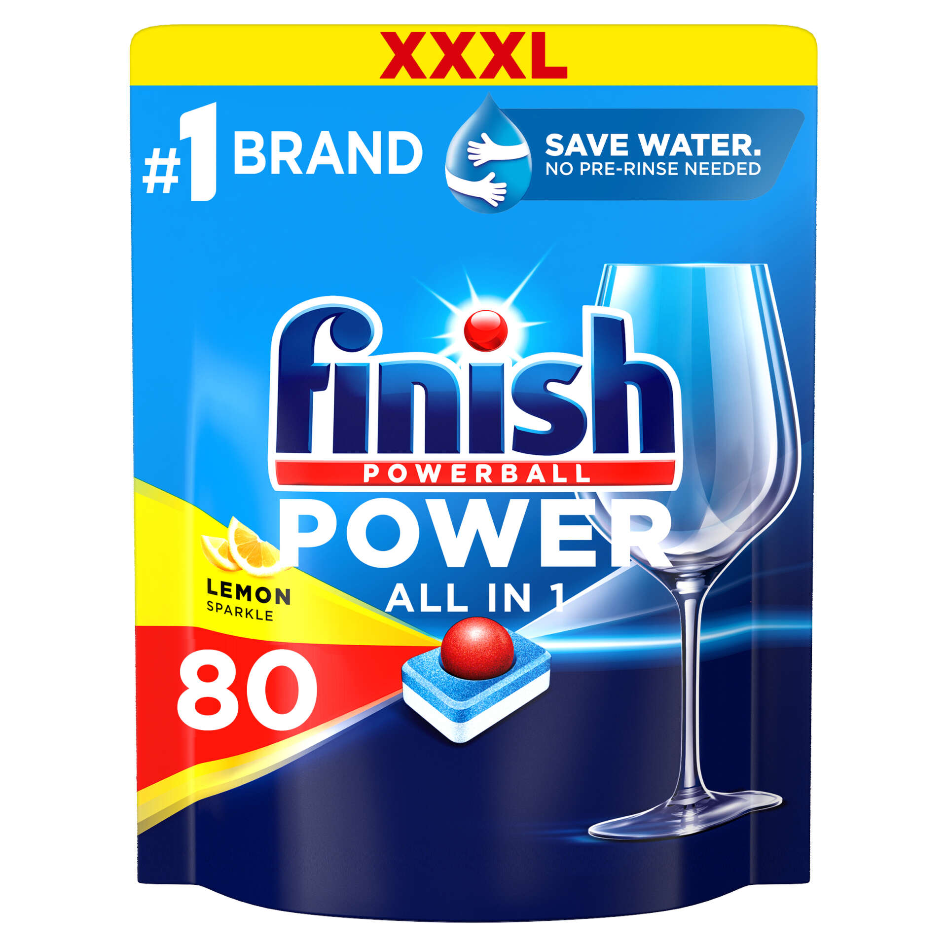 Tablety do umývačky riadu Finish Power All In One 80ks Lemon
