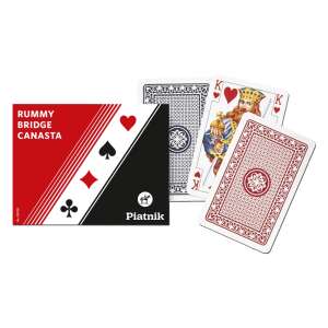Piatnik Bridge, Rummy, Canasta playing cards, 2 decks of 55 cards - Card Game