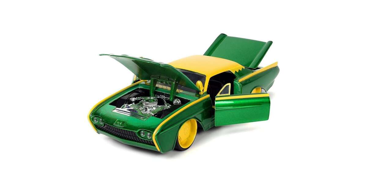 Voiture Miniature Marvel Loki Ford Thunderbird 1963 - Échelle 1:24 - Avec Figurine Loki - Collection Jada