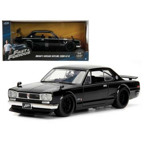 Jada Toys 1:24 méretarányú fém modell autó Brian Nissan Skyline 2000 GT-R-jéből a Halálos Iramban 5-ből