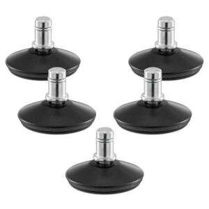 5-piece office chair leg set for 11 mm rod, Kwmobile, black, steel, 56094.02 131490548 - Office chair caster