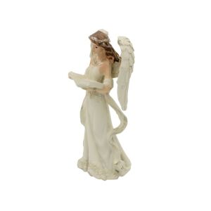 House of Seasons Angel Statue Reading Book, 11cm Decoration - Christmas
