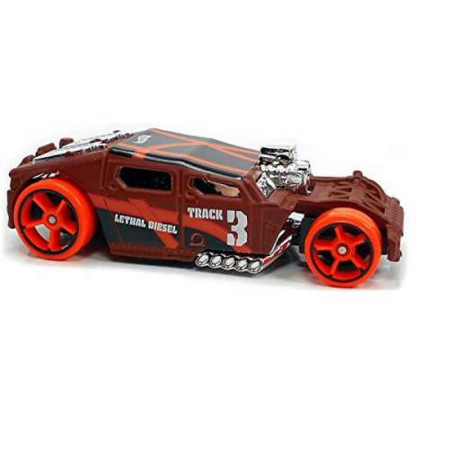 Hot Wheels Lethal Diesel kisautó, barna, 1/64 méretarányú - Játék