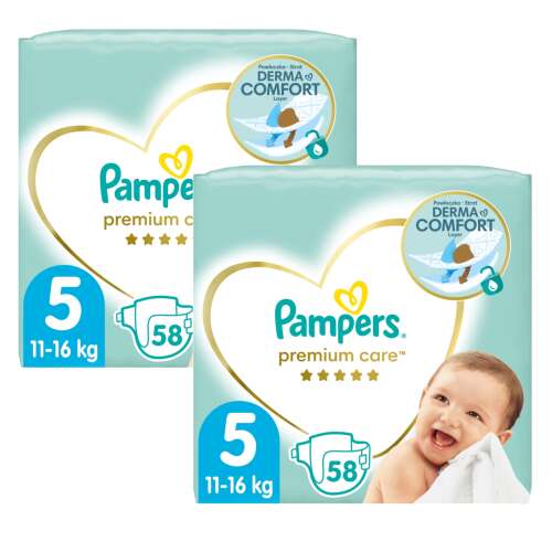 Pampers Premium Care Jumbo Pack Pelenkacsomag 11-16kg Junior 5 (2x58db) 47274437