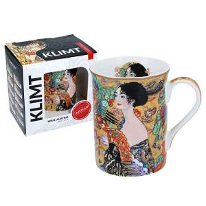 Klimt porcelán bögre Hölgy legyezővel festménnyel, 400 ml, Carmani - Klimt