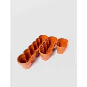 Brown plastic flower pot with tray, STERK, 80x16x15 cm - Sterk