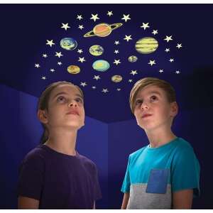 Glow in the dark planets and stars wall stickers, create a magical universe on your ceiling - Phosphorescent wall decoration