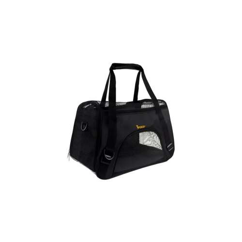 Purlov Transporter geantă de transport pentru animale de companie pentru câini și pisici, negru, 30/25/50 cm
