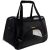 Purlov black pet carrier bag for small dogs and cats, side view