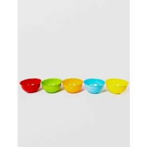 Set of 5 Sterk plastic bowls, 16x8 cm, assorted colors - Bowl