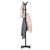 Black ModernHome coat rack with 14 hooks, with clothes hanging on it