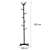 Black ModernHome coat rack with 14 hooks, dimensions: 180 cm high, 48 cm wide